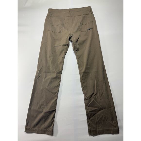 PrAna Men's Brown Straight Leg Slim Fit Stretch Outdoor Pants - Size 32X31 - Picture 2 of 8